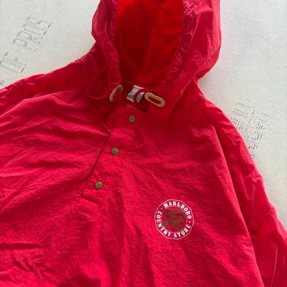 Vintage 90s Marlboro Country‎ Store Windbreaker Hoodie